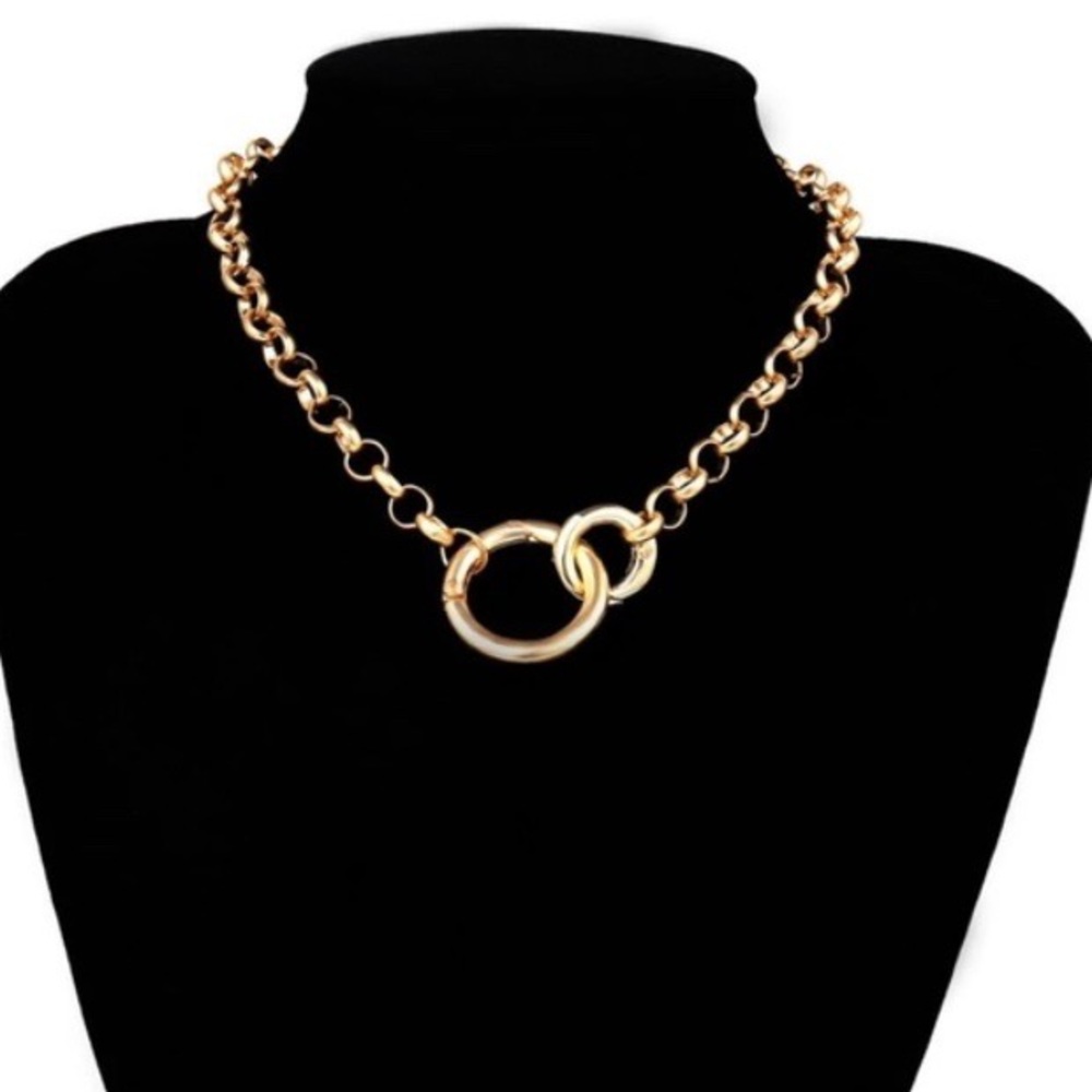 NEW 18K Round Pendant Chain Necklace - Picture 3 of 5